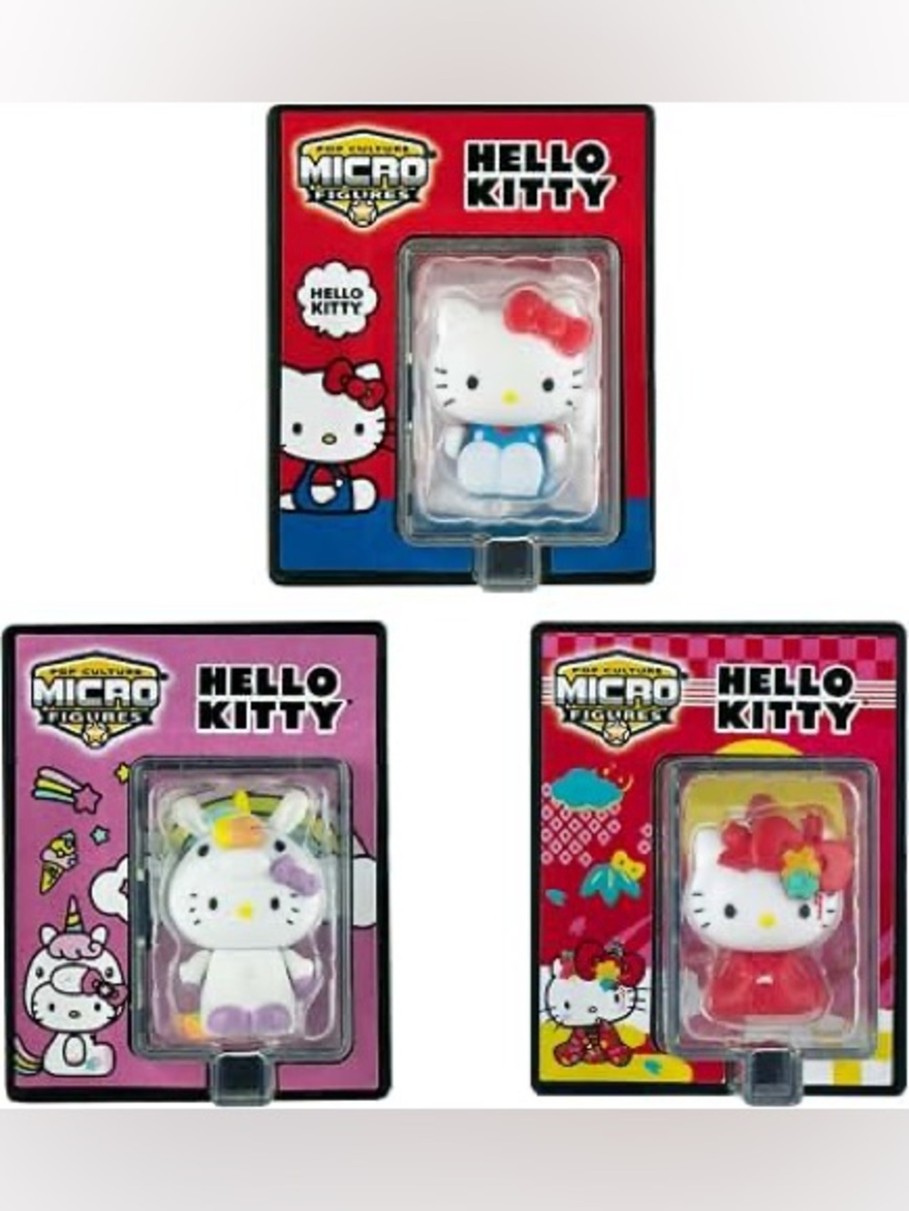 World’s Smallest Hello Kitty Set of 3 Micro Figures with Cases